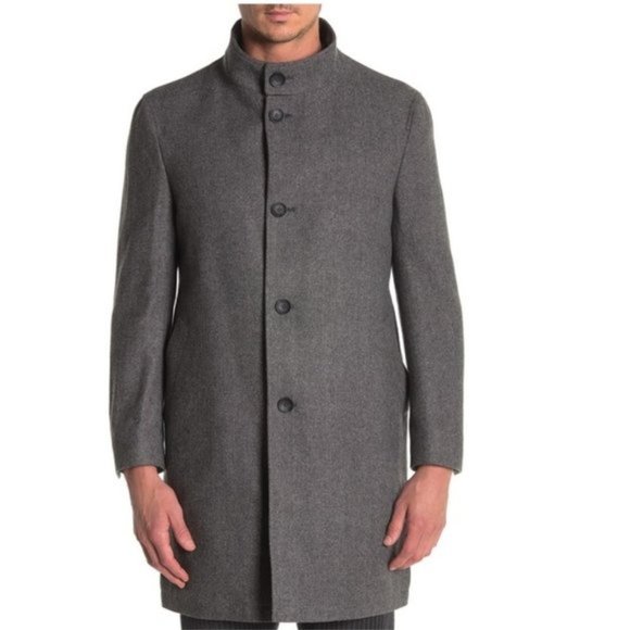 Nordstrom Rack Easton Basketweave Trim Fit Coat - Picture 2 of 8